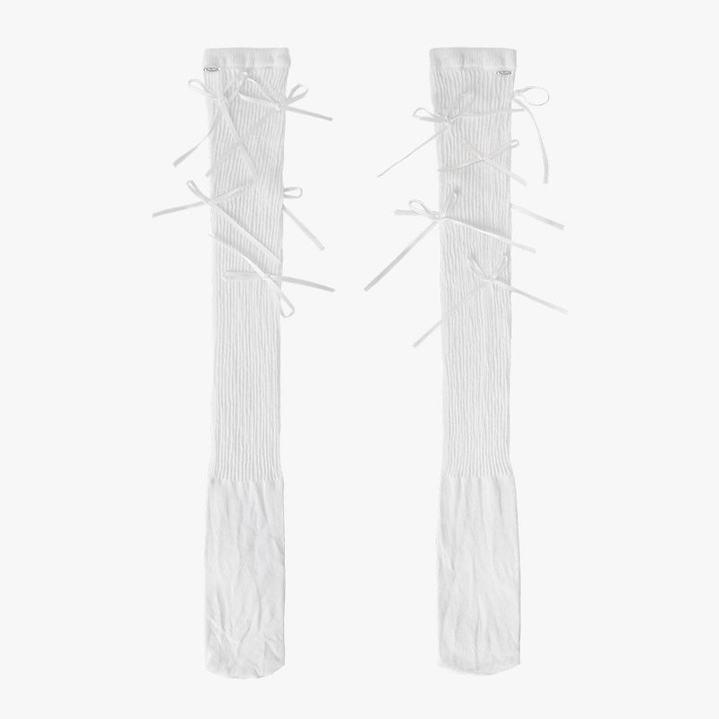 LITTLE RIBBON KNEE SOCKS (WHITE)