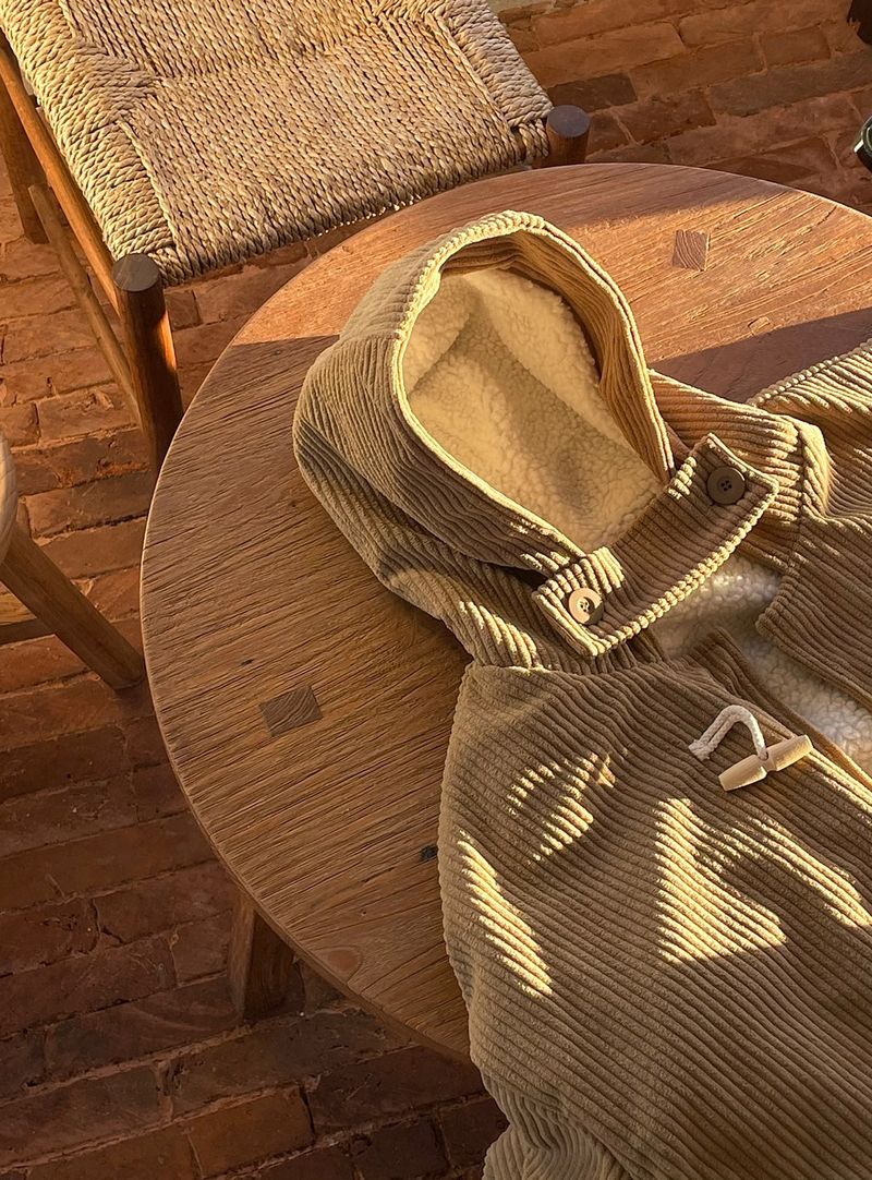 Ribbed Corduroy Duffle Coat (3 Colors)