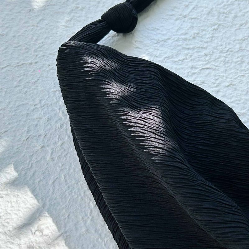 Knotted Pleated Crossbody Bag