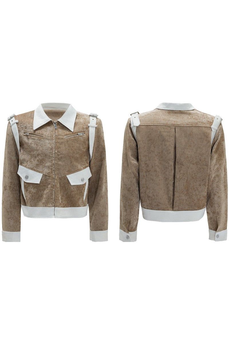 Silk Velvet Contrast Pocket Jacket