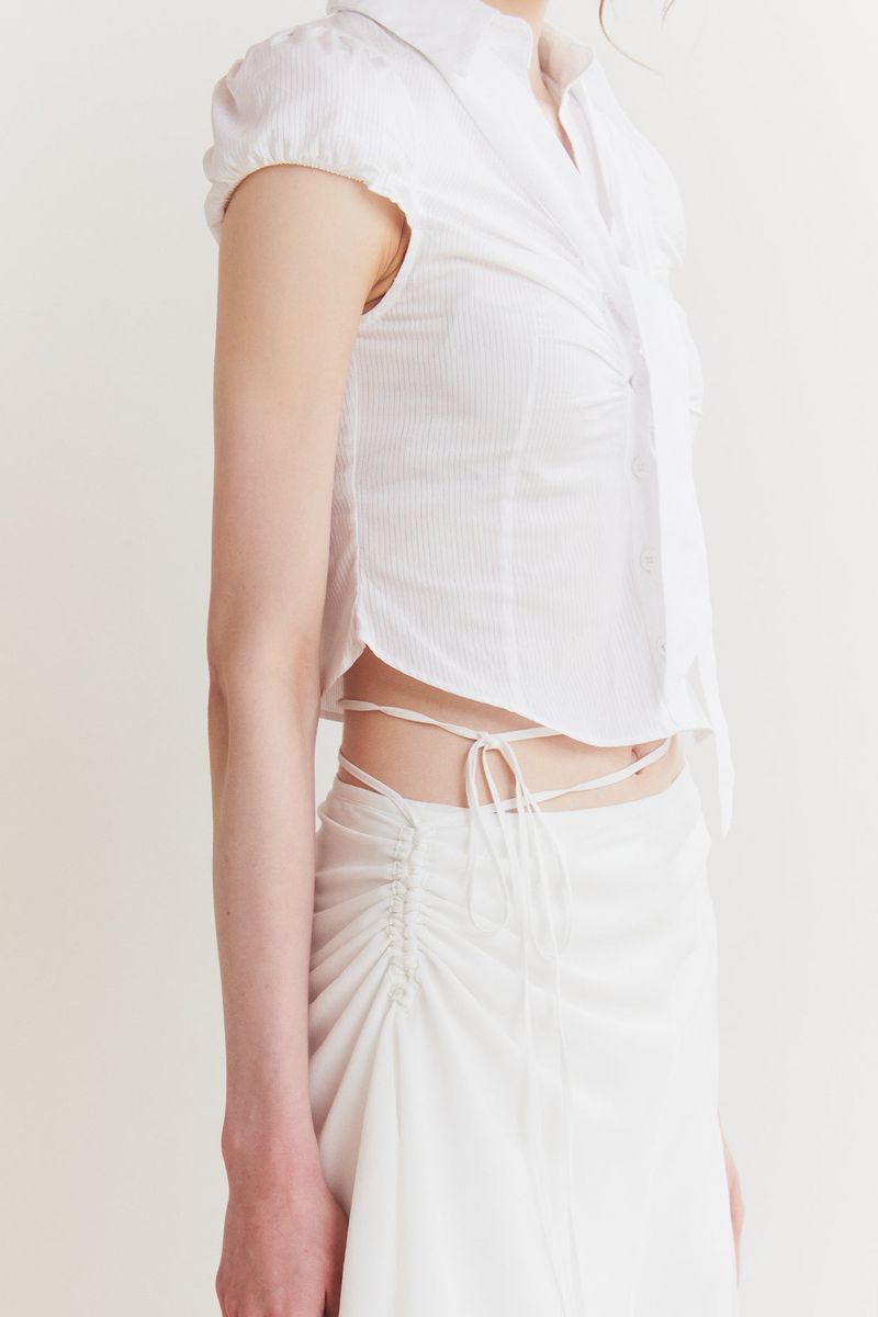 FAIRY MIDI SKIRT white