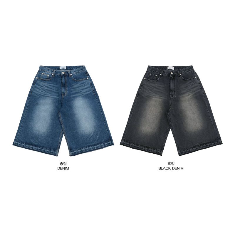 Brush Cutting Bermuda Denim Pants 2C