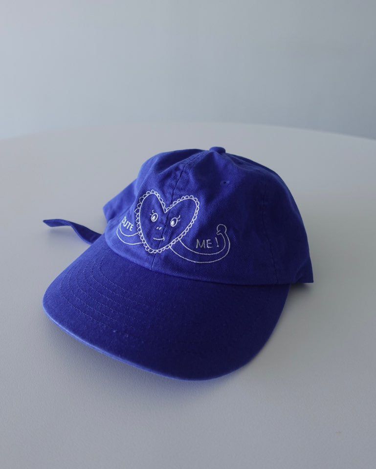 Cute heart cap _blue