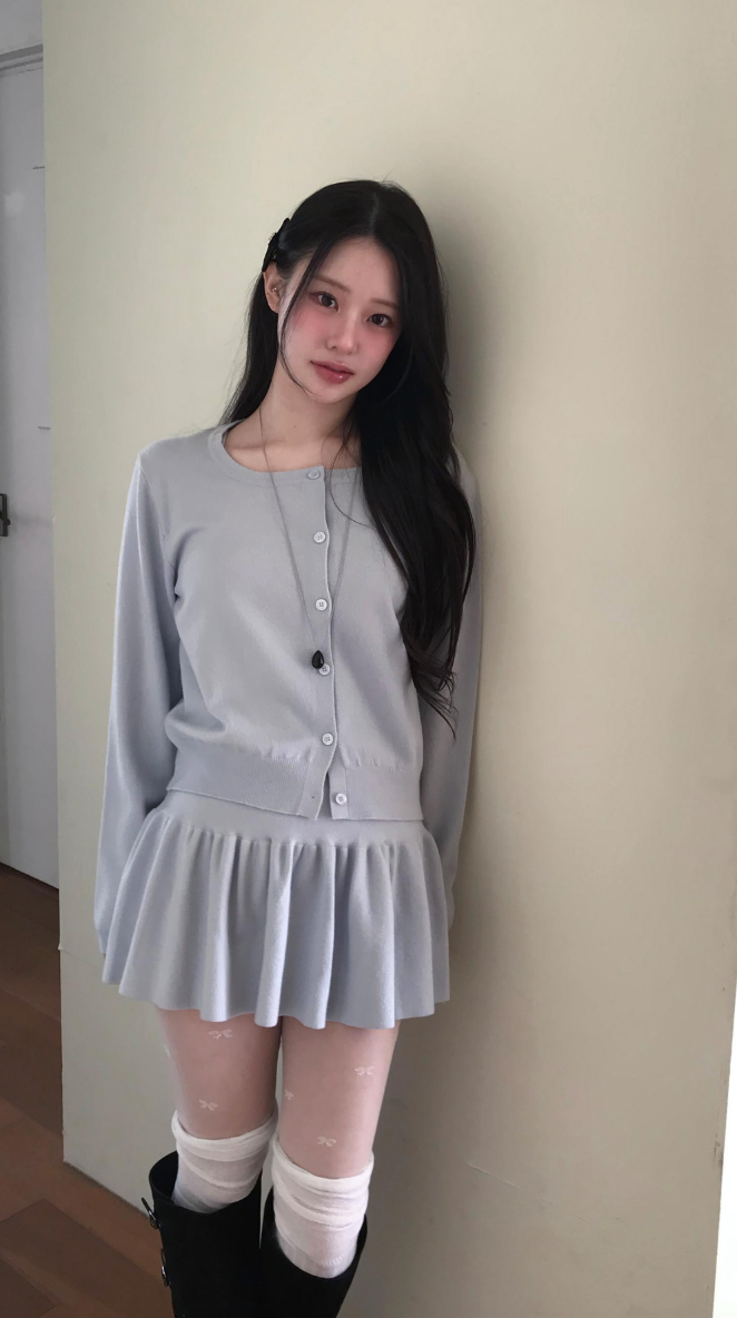 cloudemotion（クラウドエモーション）の「[♡MADE♡] tone due knit flare ops + soft cd SET（Setup）」
