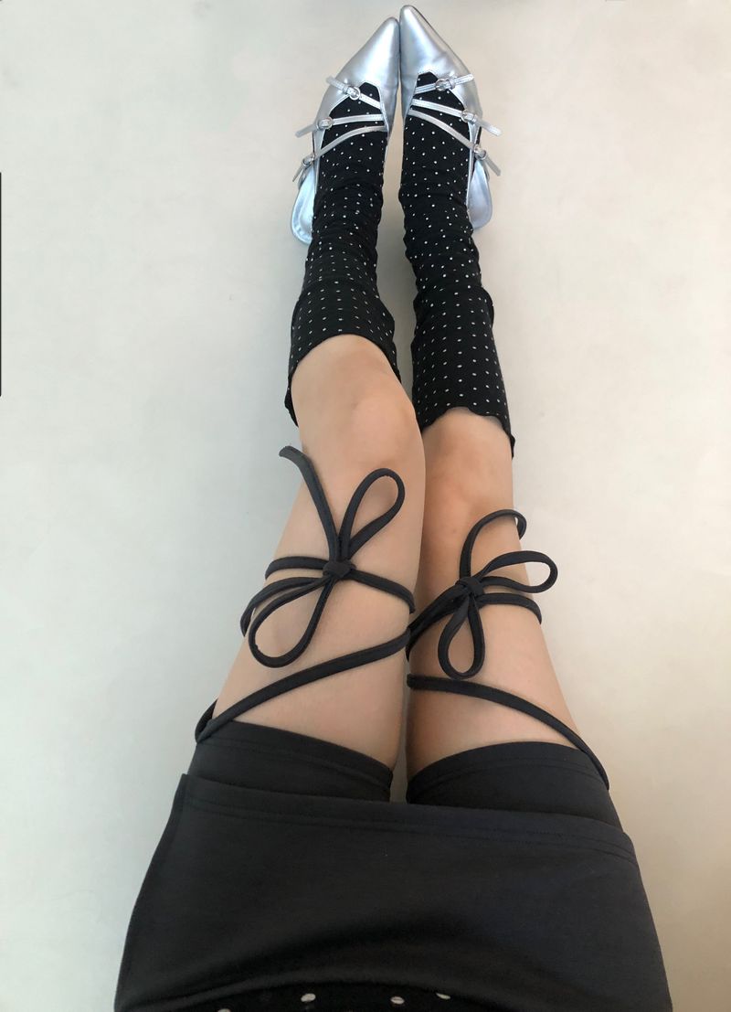 Ribbon Strap Skirt Pants