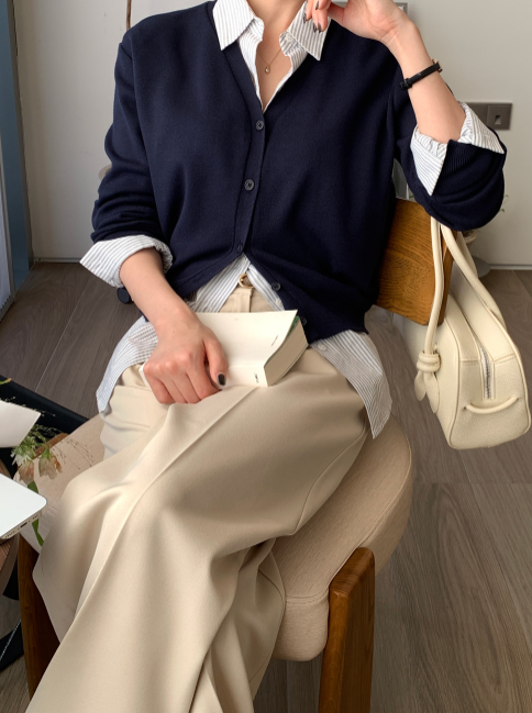 Nitz Pudding V-neck Cardigan / 10 colors