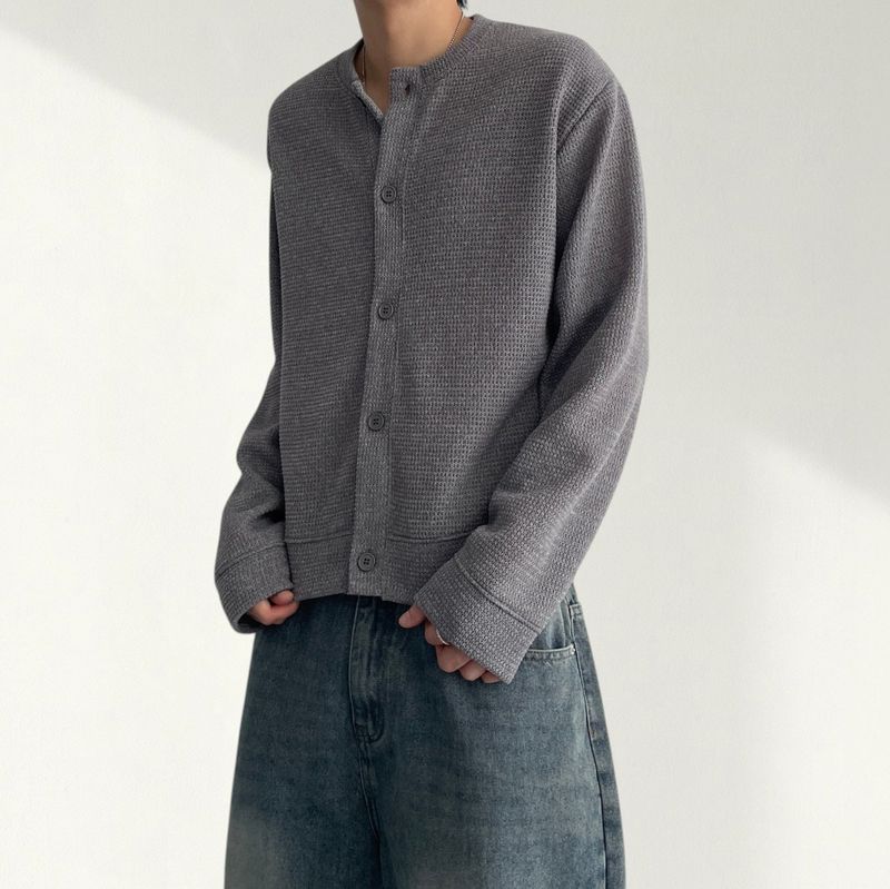 voarc（ボアク）の「Uts snap knit round cardigan（Tops）」