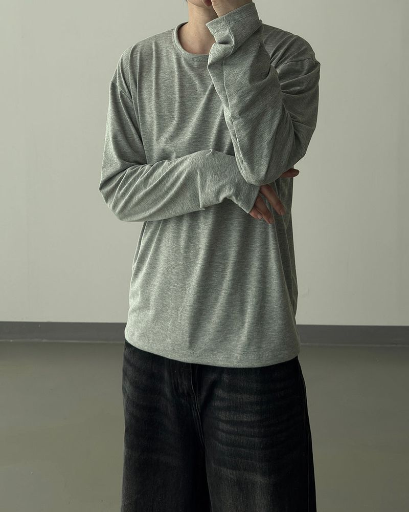 Silky Basic Layered Long Sleeve T-Shirt