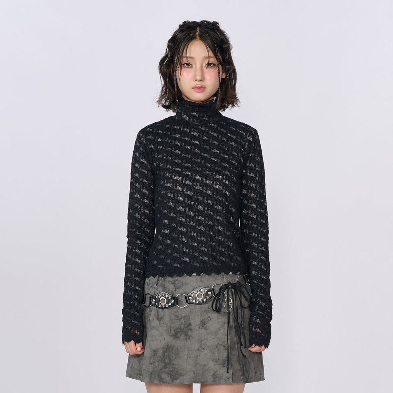 RIBBON HIGH-NECK T-SHIRT_BLACK