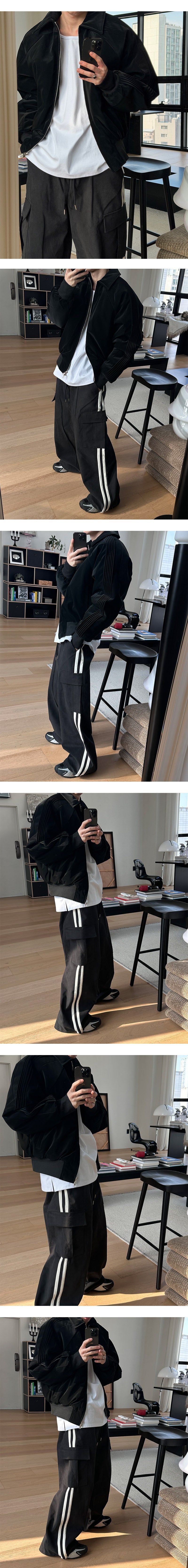 [Unisex] Track suede cargo pants(3color)
