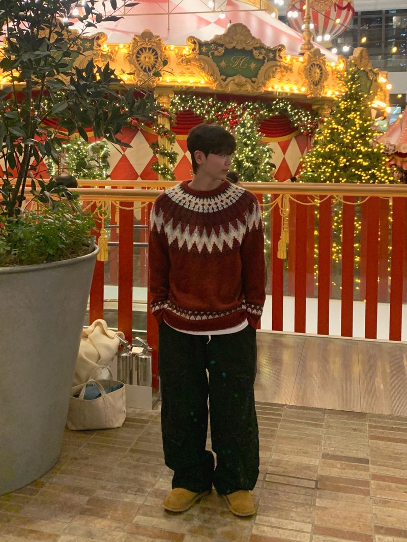 Fore-end diagonal cargo pants