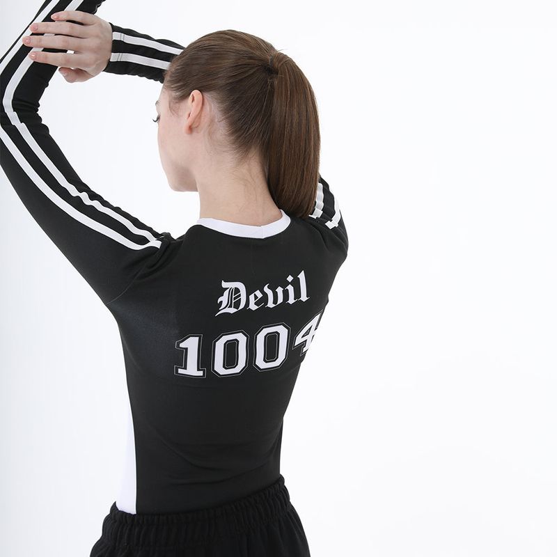 0 5 hell girl line top - BLACK
