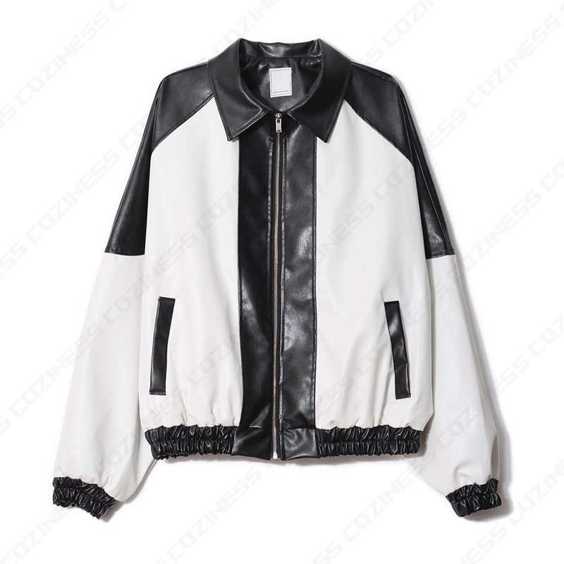 90's Coating Leather Jumper (2 colors)