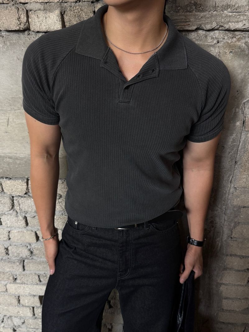 AVAND(アバンド)の「Mon pigment ribbed polo shirt(Tops)」