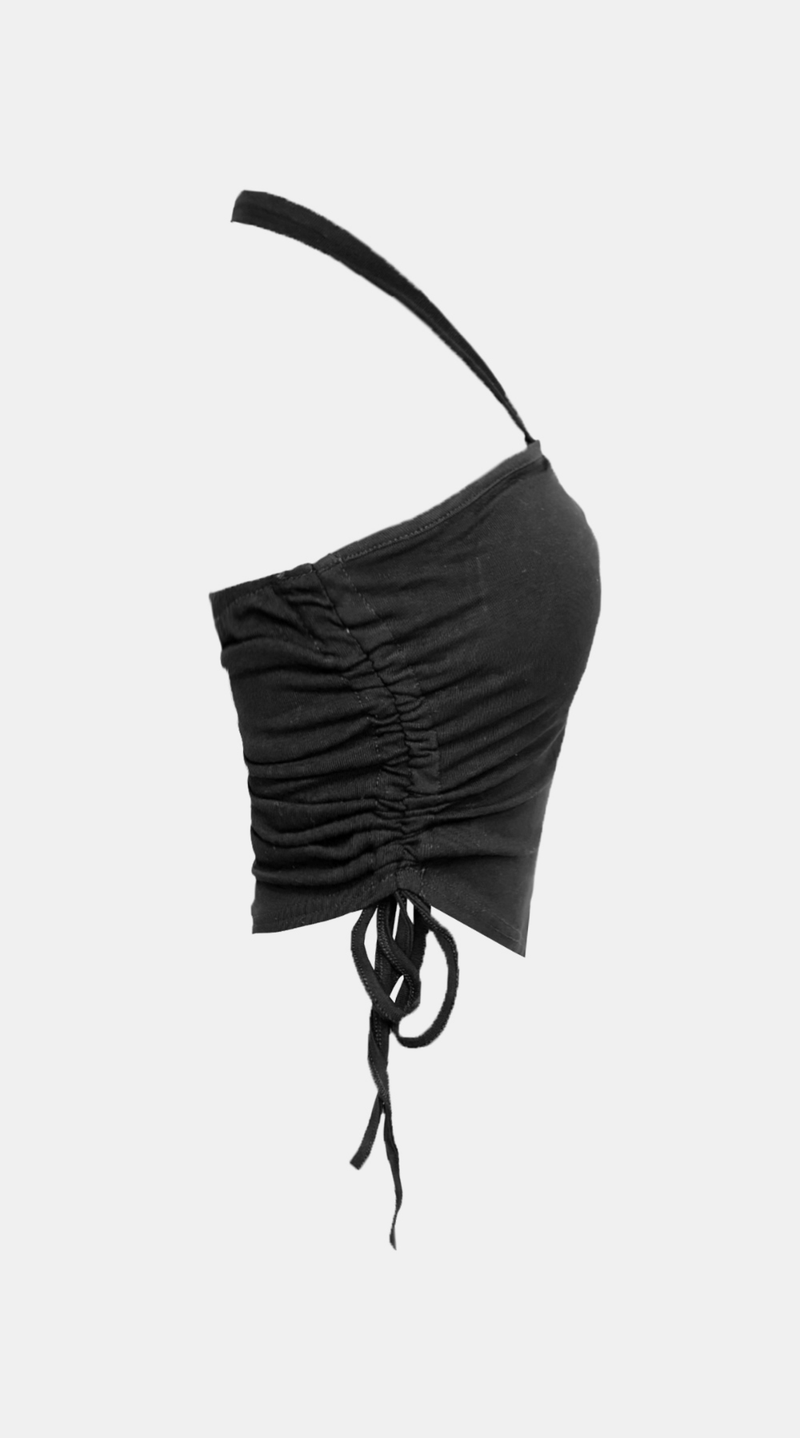 Strap Detail Halter Neck Crop Top