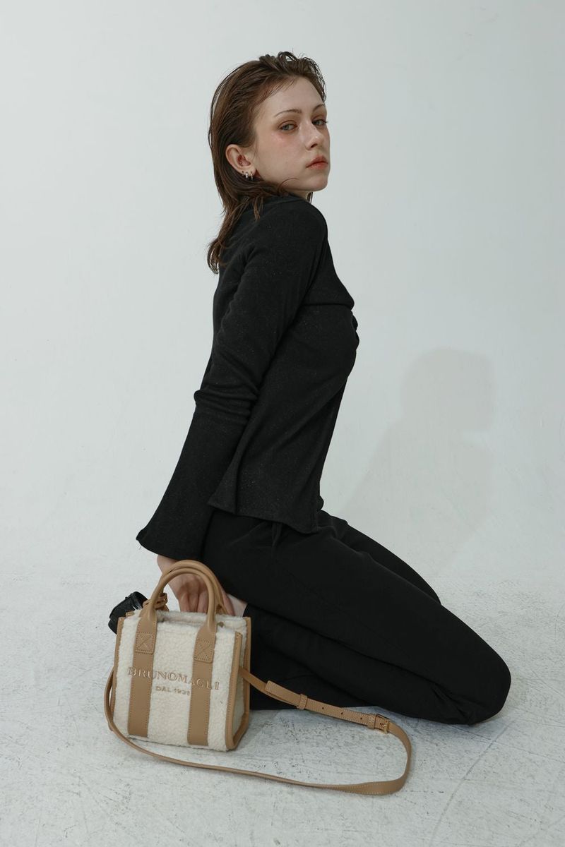 FLARE SPAN FLEECE-LINED PANTS_BLACK
