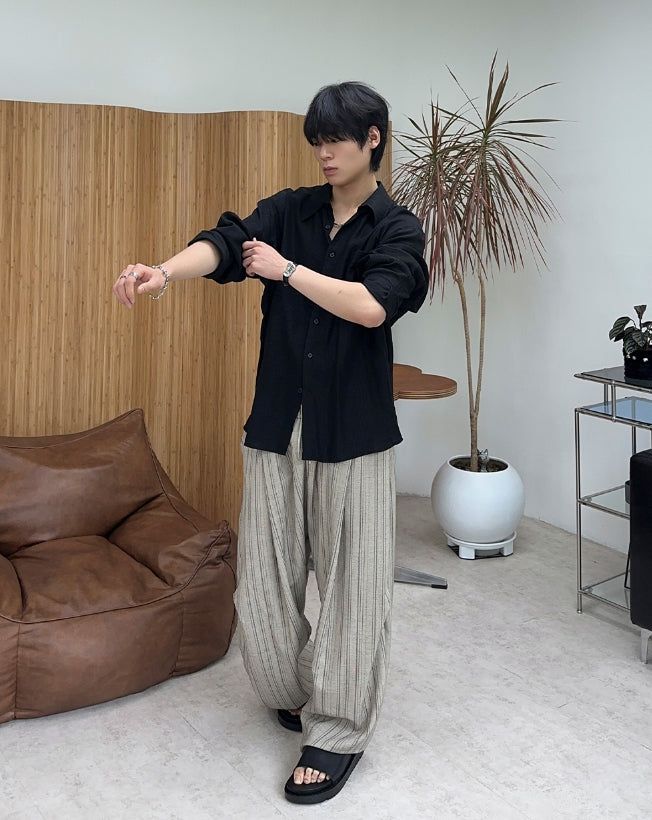 Dipel Airy Stripe Overshirt