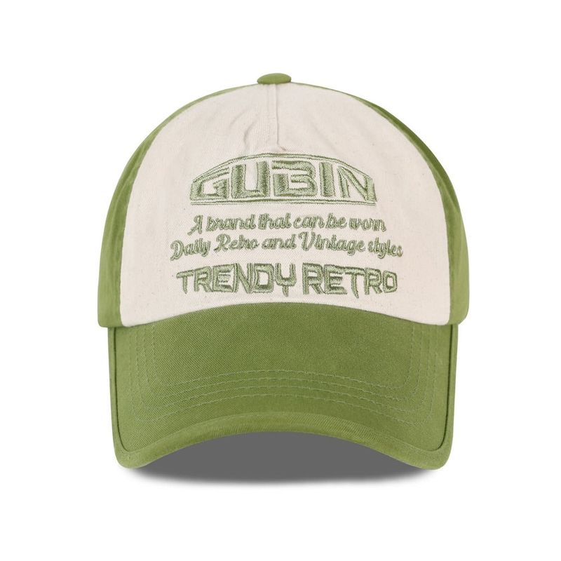 TRENDY RETRO PATCH BALL CAP - OLIVE