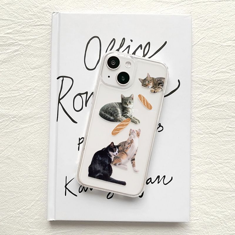 Cat and Baguette gel hard case