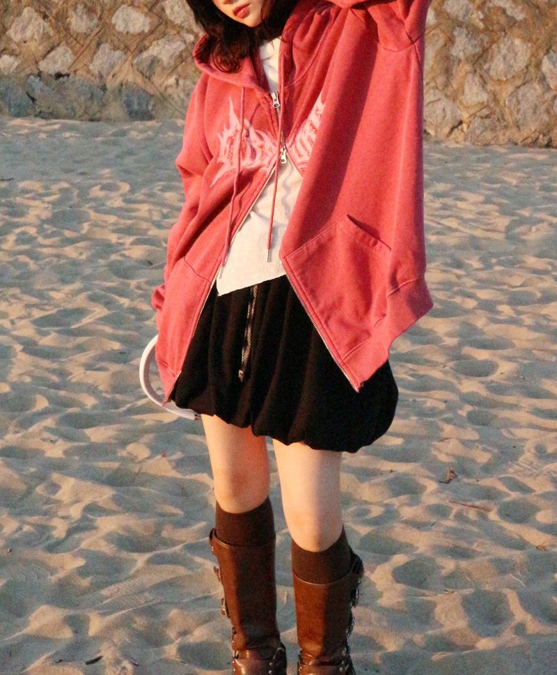 (For men and women) RT Pigment Two-Way Hood Zip-Up