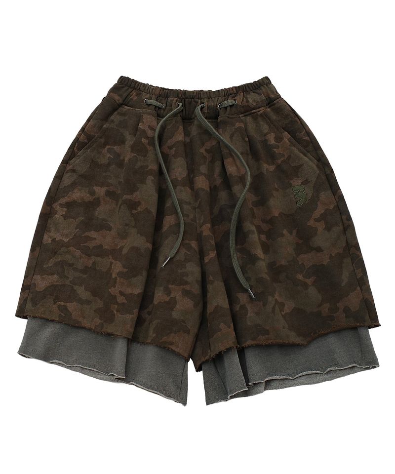 A NOTHING（アナッシング）の「VINTAGE CAMO LAYERED 1/2 PANTS (Khaki)（Pants）」