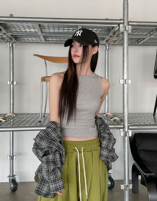 ULAN（ユレン）の「[U-BASIC] Lensi Ribbed Boat Neck Sleeveless（Tops）」