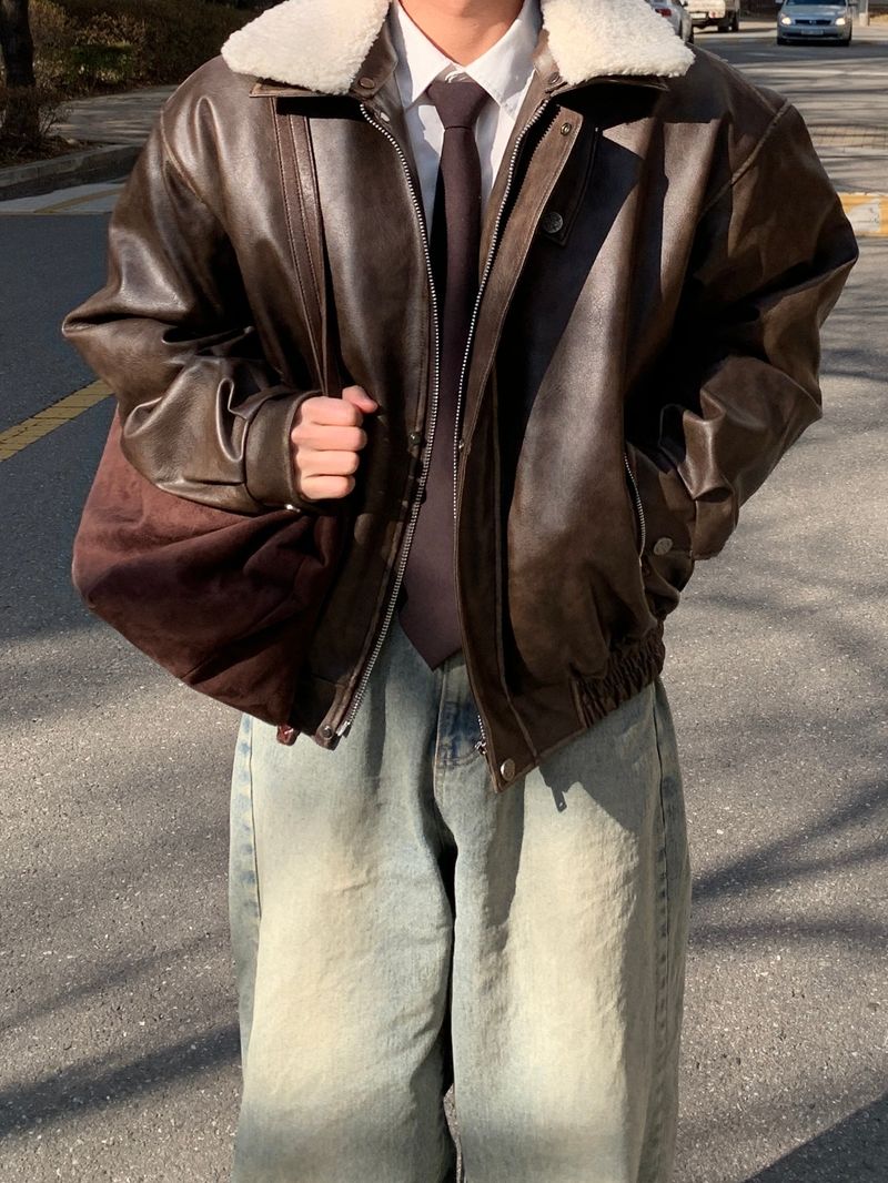 Mensfloor（メンズフロア）の「Depoca Vintage Leather Mustang Jacket（Jackets/Outerwear）」