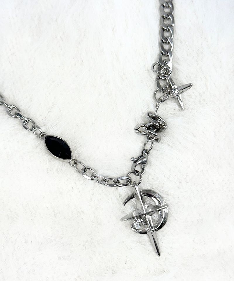 BLACK CRESCENT MOON Necklace