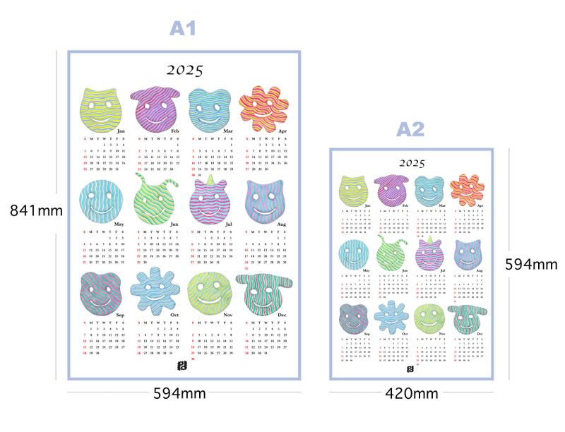 2025 calender canvas poster (A1 size)