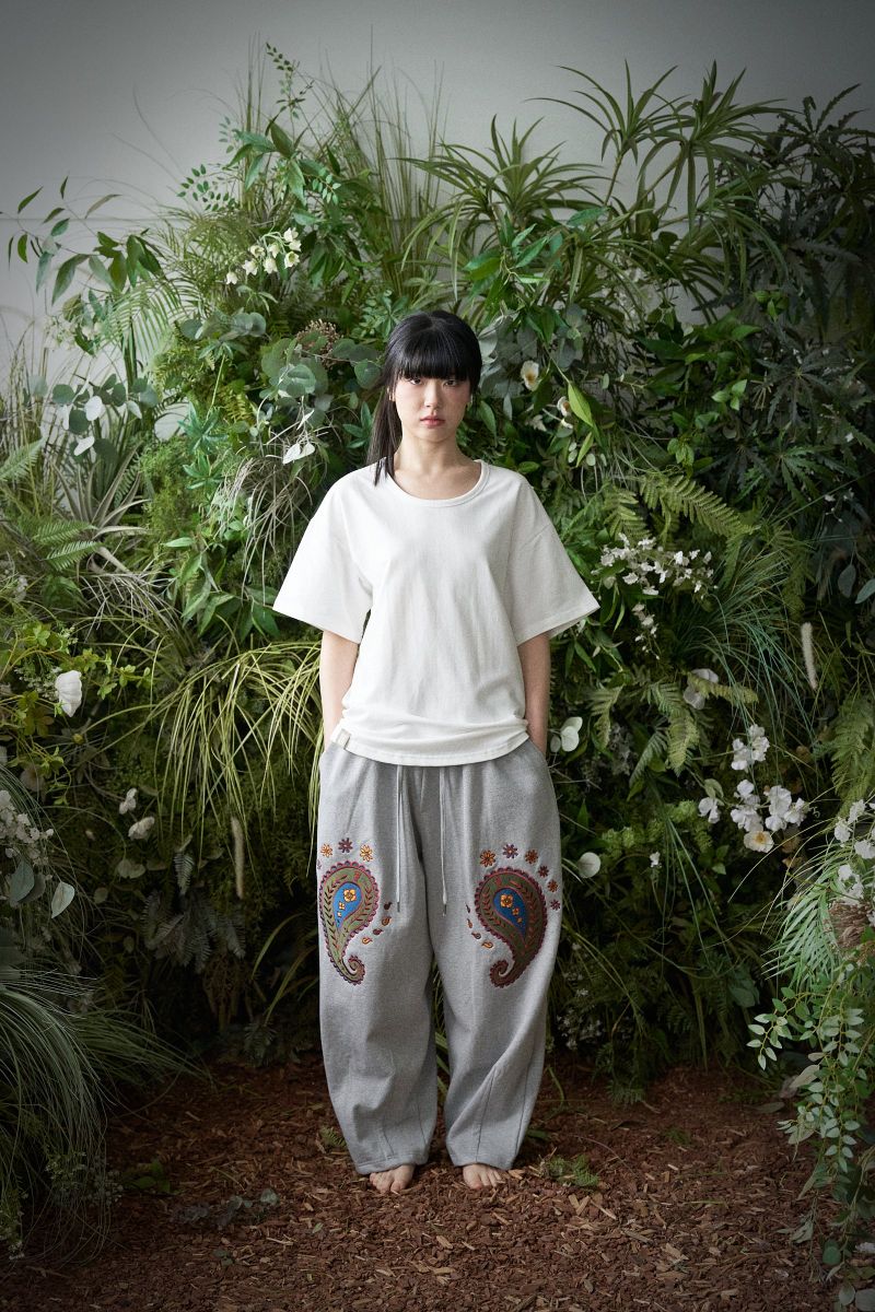 ESSENTIAL PLEAT U-NECK 1/2 TEE (Off-White)