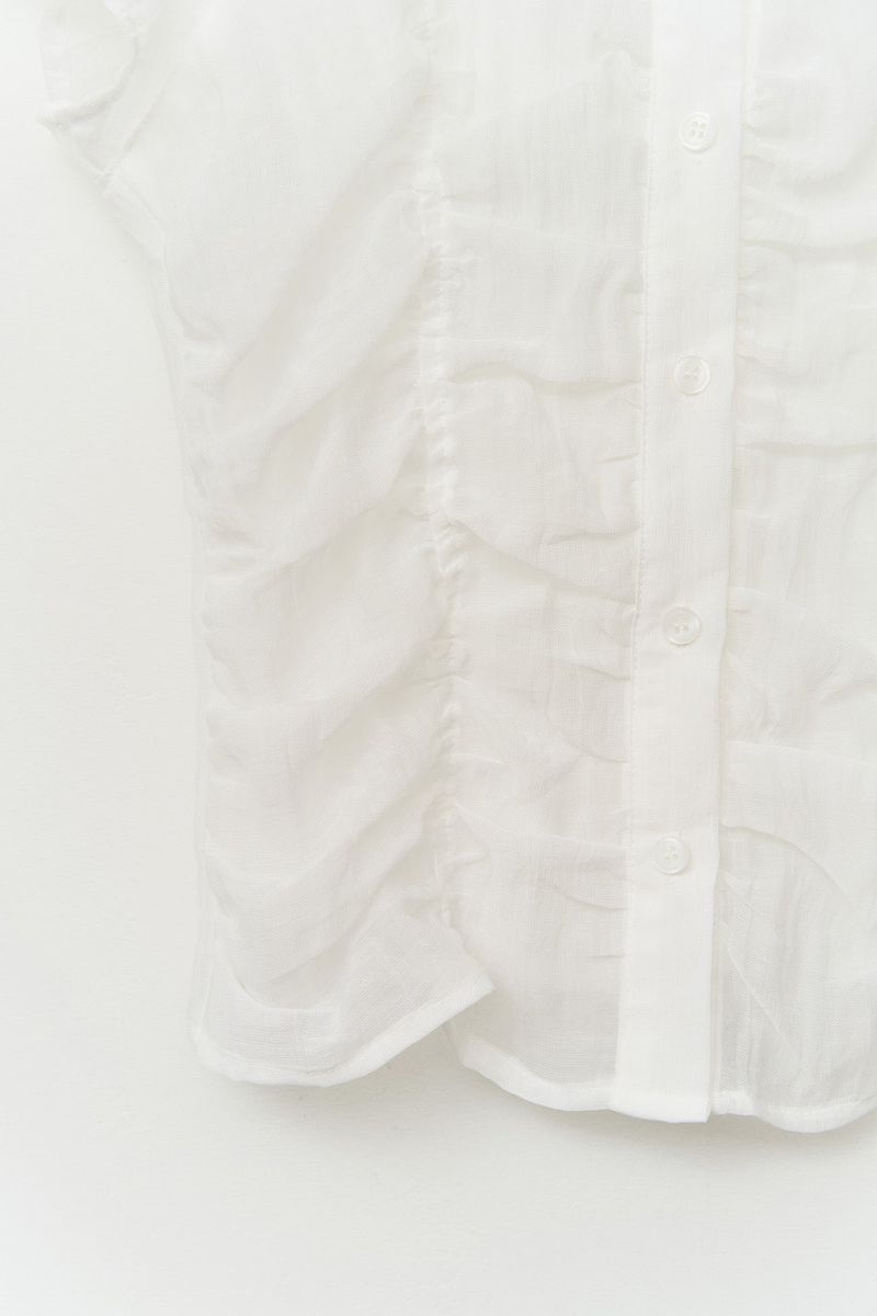 (W) Peony Wrinkled Blouse
