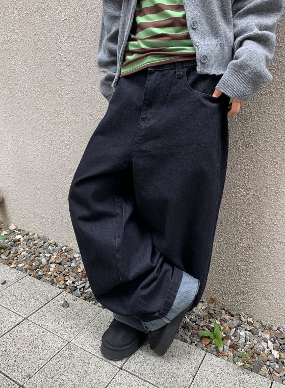 ウェナ ストレート フィット カーブド デニム パンツ