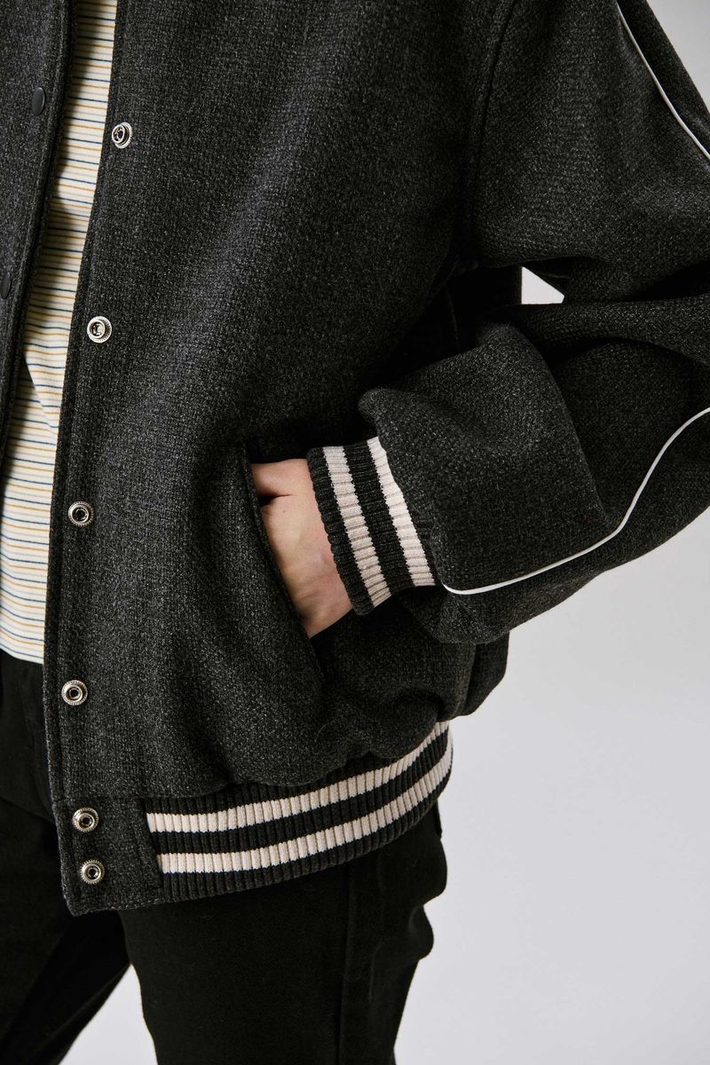 Wool Sporty Jacket [Charcoal]
