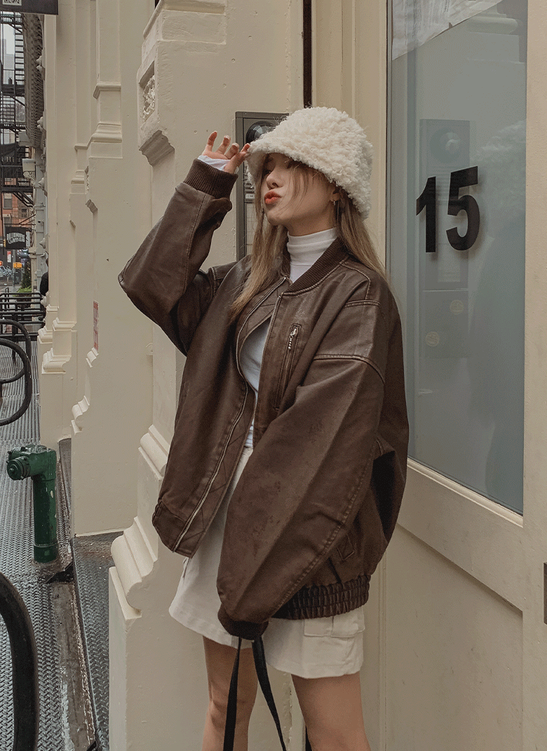 ULAN（ユレン）の「リンカルウォッシングレザーフライトジャンパー（Jackets/Outerwear）」