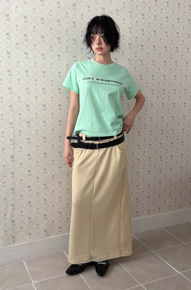 BELT-LOOP MAXI SKIRT