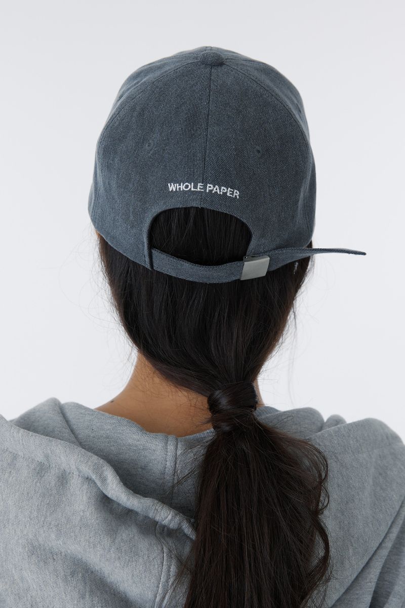 TEXT BALL CAP (CHARCOAL)