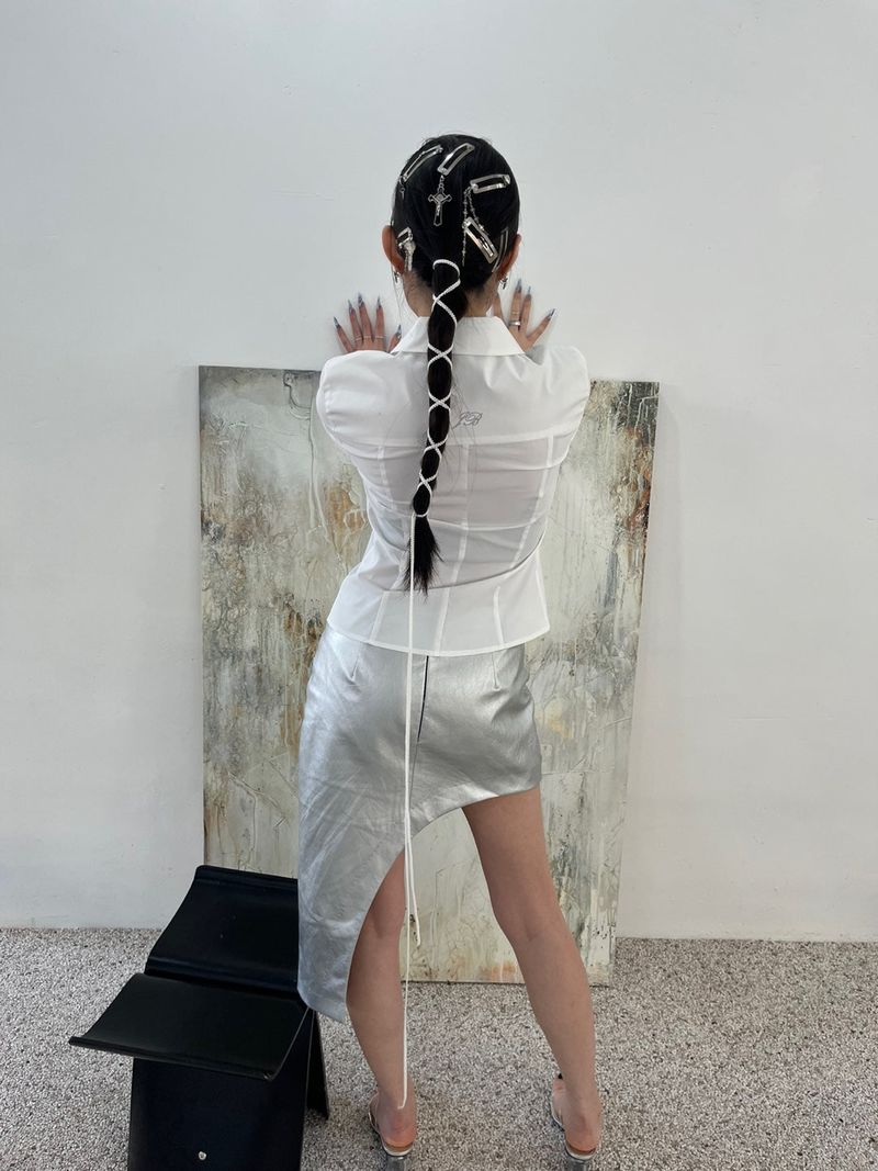 Silver Round Skirt