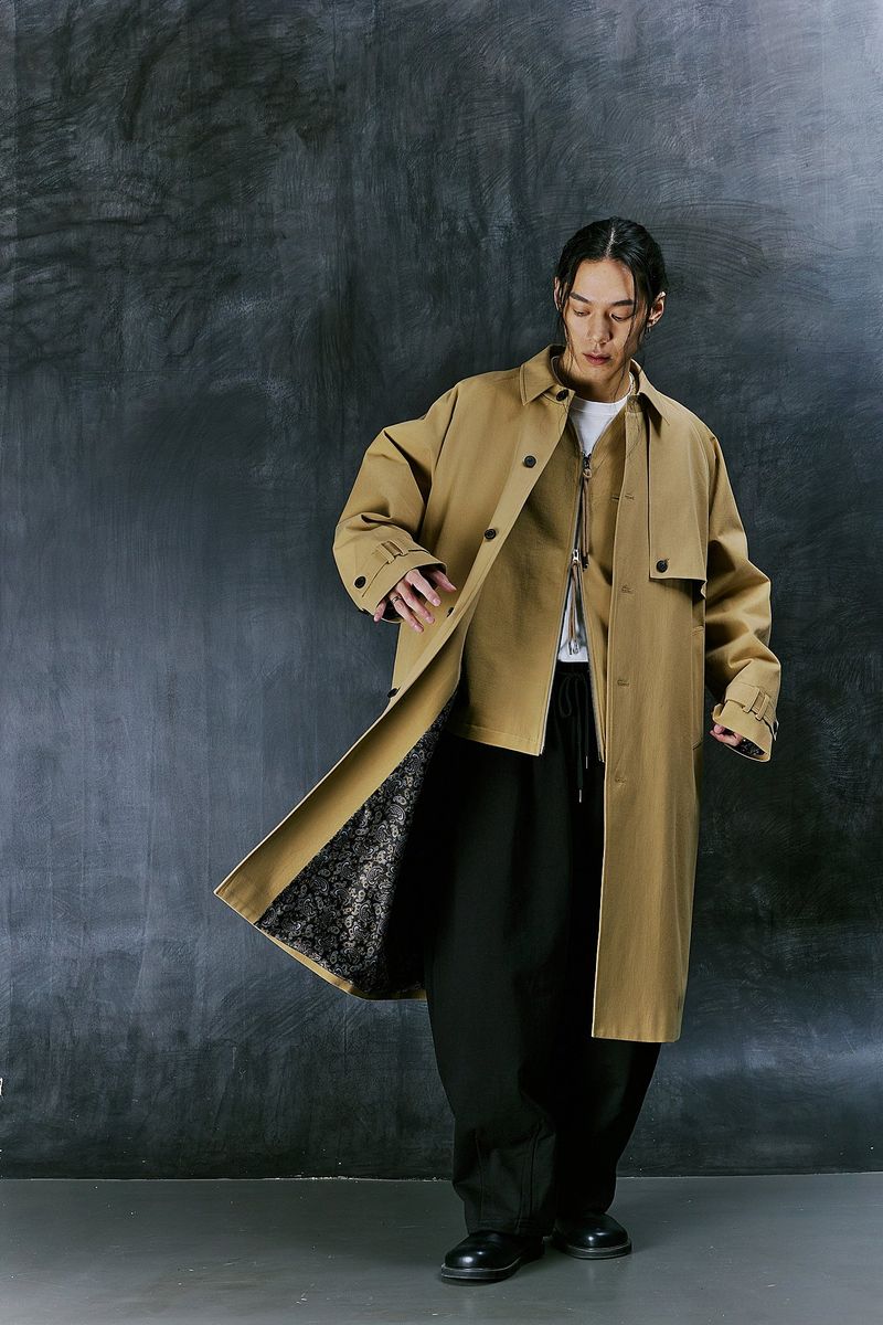 EARTH COTTON BALMACAAN COAT (Beige)