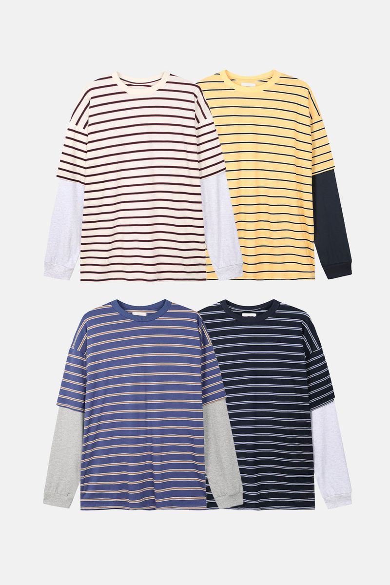 Days stripe layered t-shirt