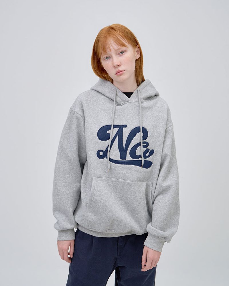 UNDERLINE LOGO HOODIE - GRAY