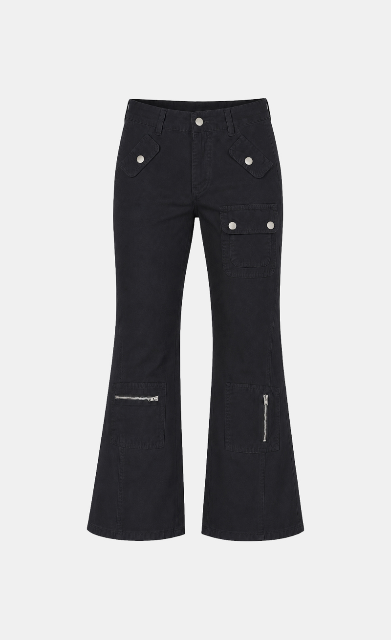 Hesta Zip Cargo Bootcut Pants