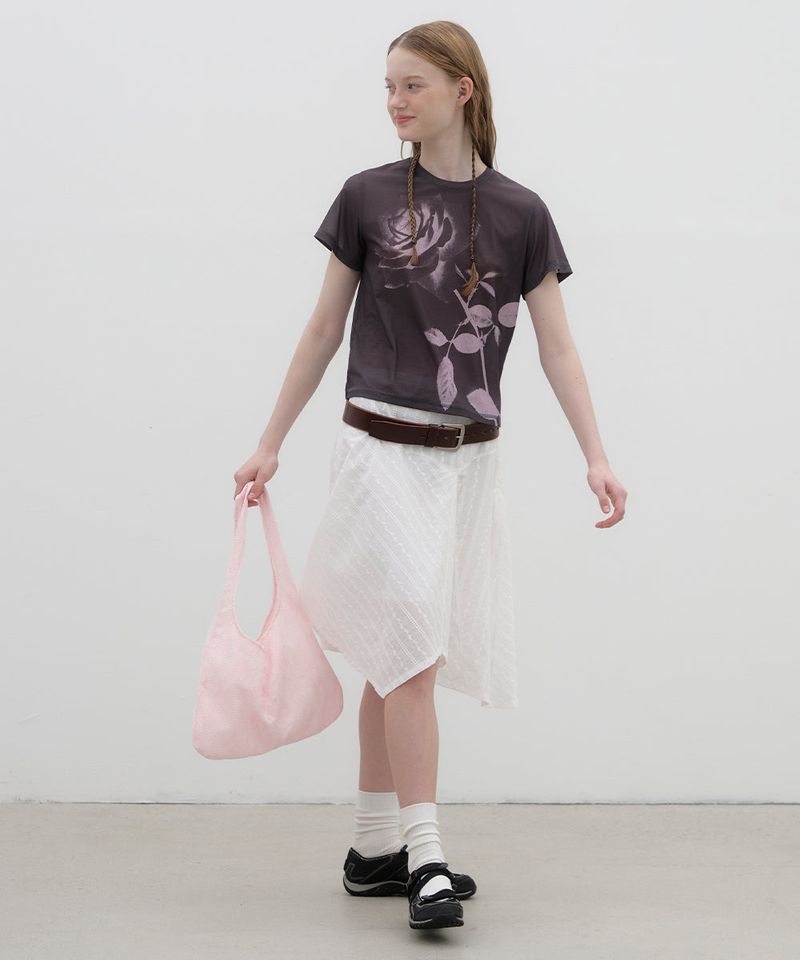 Broderie Asymmetric Skirt - White