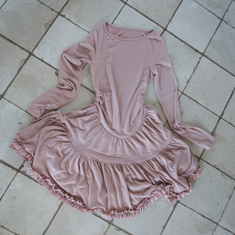 tutu jersey dress_pink