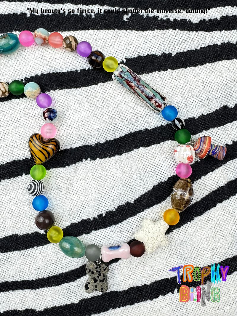 Mixed Bead Mushroom Necklace