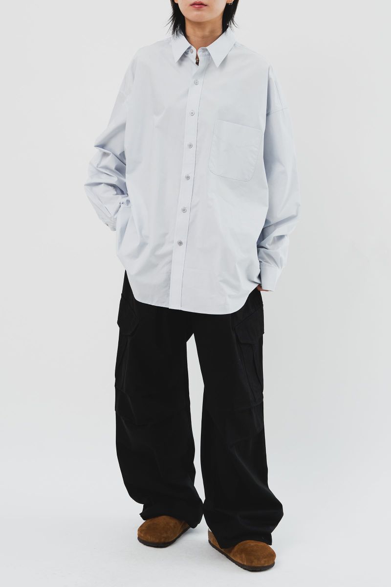 Pima Yarn Oversized Shirt (4color)