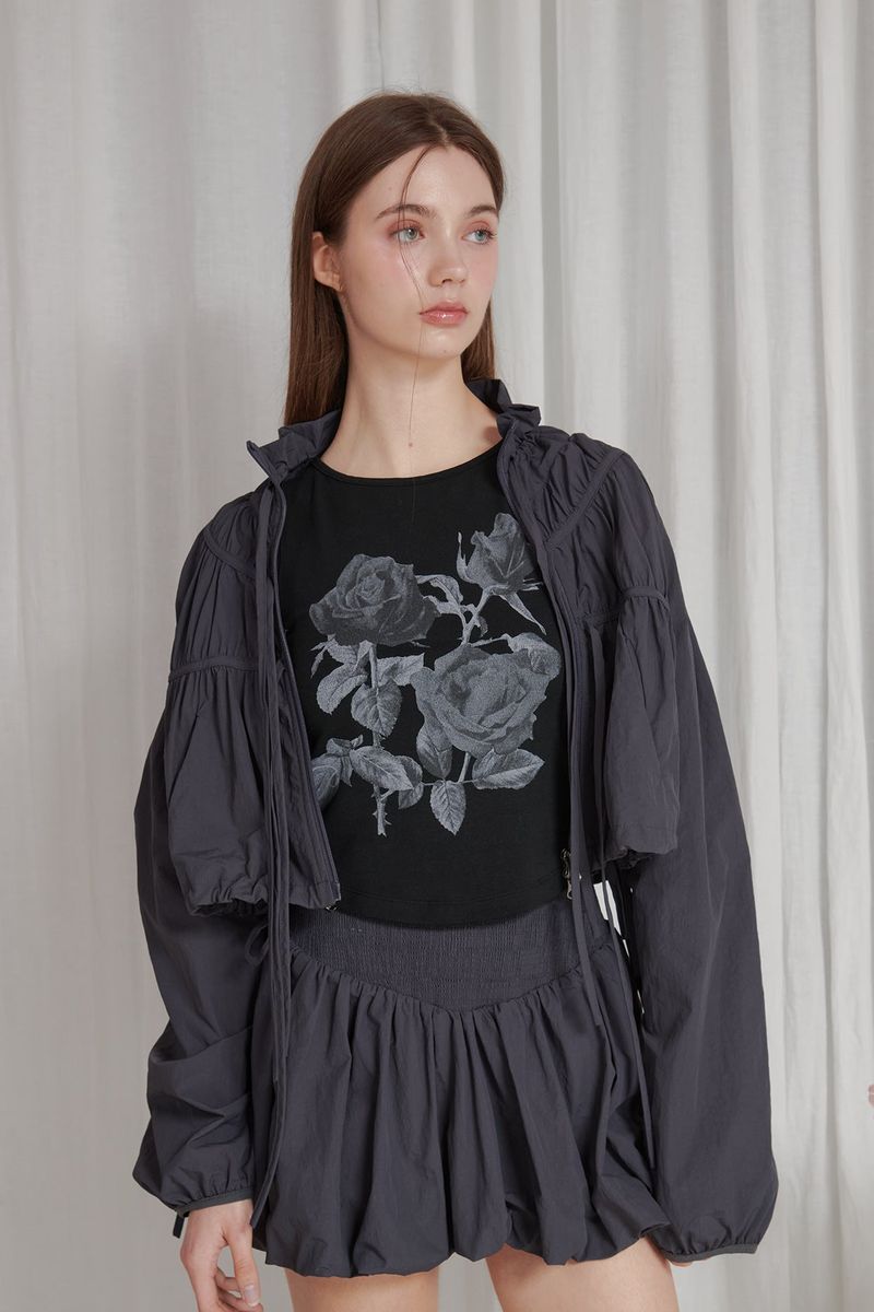 TULIP MINI SKIRT charcoal