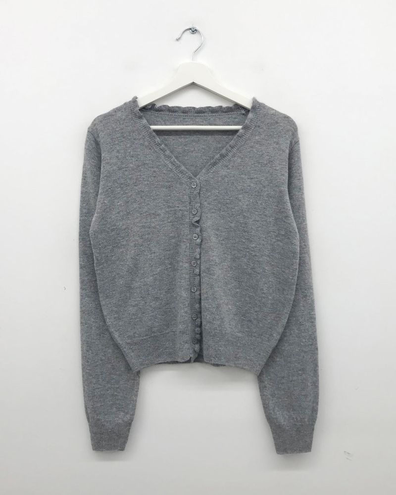 Nobile Frill V-neck Cardigan (3color)