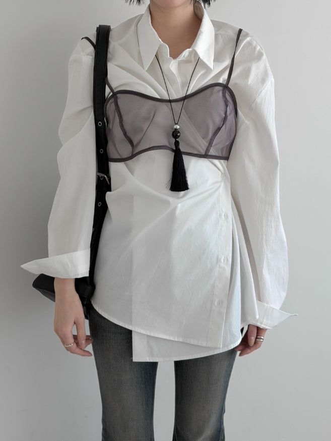 Aren Organza See-through Bustier