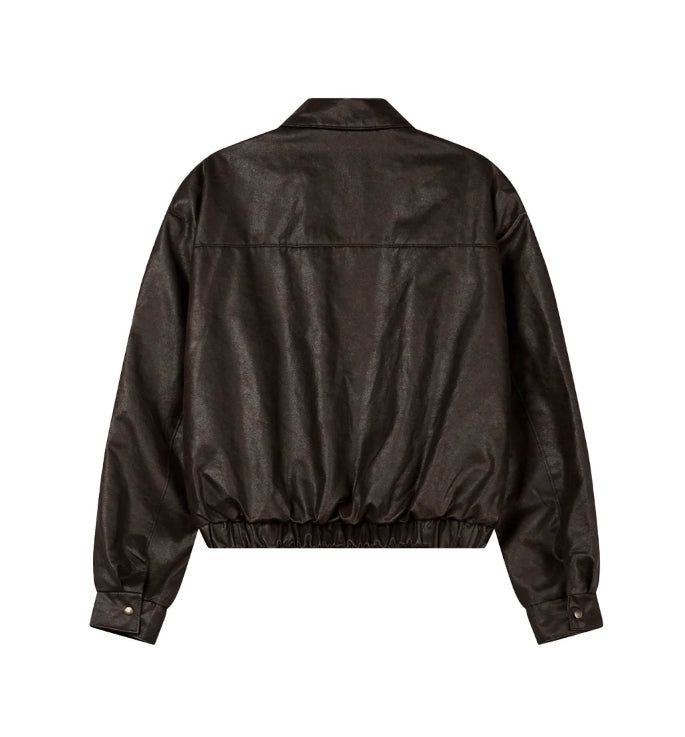Edion Crop Leather Jacket