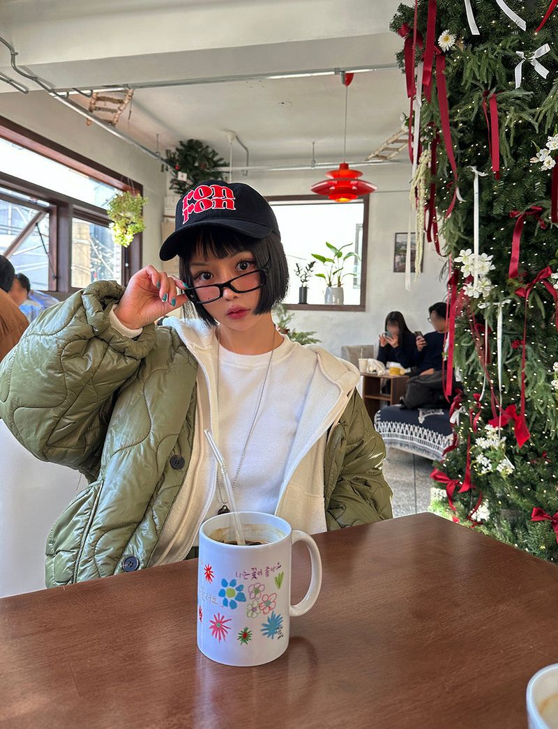 Loving kitsch lettering ball cap